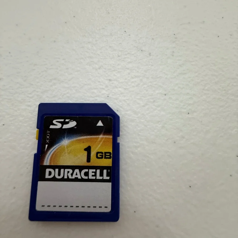 Duracell 1GB SD Memory Card Secure Digital Flash Storage Blue‎ DU-SD-1GB-R